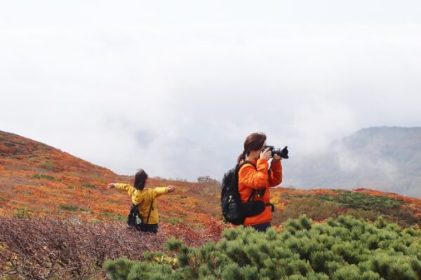 栗駒山の秋の紅葉