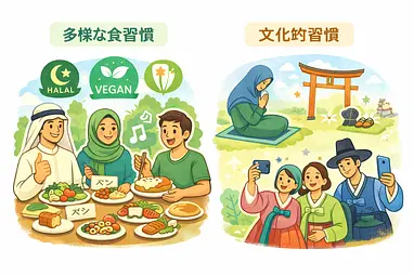 ヴィーガンやハラール、ムスリムの方も楽しめる観光地